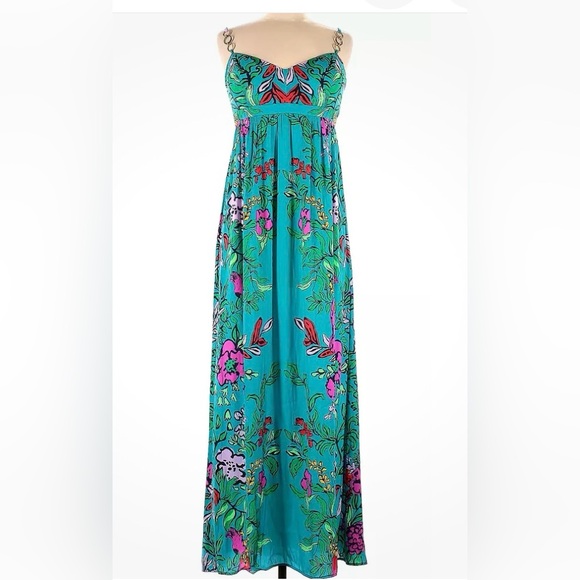 Lilly Pulitzer Joanna Empire Waist Maxi Dress in Shake Your Tail Feathers - Picture 2 of 13